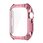 ひし形ベルトドリル＋強化フィルム一体型ケース、Apple Watchシリーズ9 / 8 / 7 41mm用、Apple Watchシリーズ9 / 8 / 7 45mm用