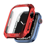 ひし形ベルトドリル＋強化フィルム一体型ケース、Apple Watchシリーズ9 / 8 / 7 41mm用、Apple Watchシリーズ9 / 8 / 7 45mm用