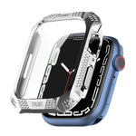 ひし形ベルトドリル＋強化フィルム一体型ケース、Apple Watchシリーズ9 / 8 / 7 41mm用、Apple Watchシリーズ9 / 8 / 7 45mm用