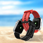 カーボンファイバーテクスチャーウォッチバンド、Apple Watchシリーズ用、7 41mm / 6&SE&5&4 40mm / 3&2&1 38mm、7 45mm / 6&SE&5&4 44mm / 3&2&1 42mm