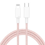 27W PD USB-C / Type-C から 8ピン高速充電編組データケーブル、ケーブル長: 1m、27W