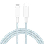 27W PD USB-C / Type-C から 8ピン高速充電編組データケーブル、ケーブル長: 1m、27W