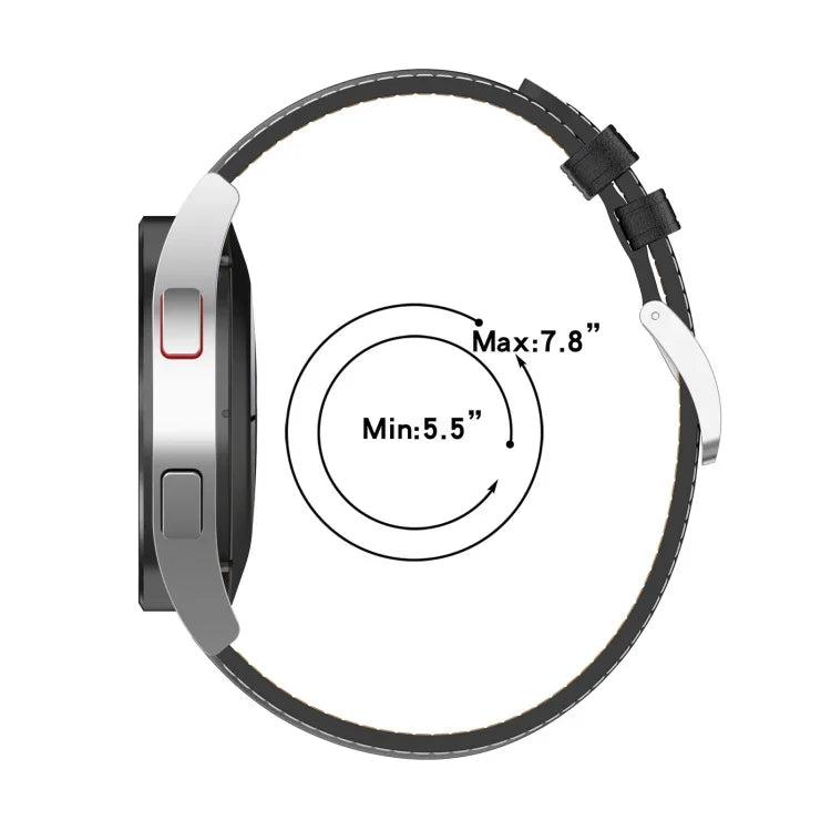 20mm本革ウォッチストラップ、Samsung Galaxy Watch4 / Watch3 41mm / Active2 / Huawei / ゲーミングウォッチ等対応
