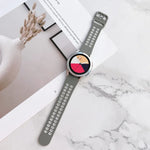 ダブルバックル ツートンカラー シリコンウォッチバンド、Samsung Galaxy Watch4 40mm用、Samsung Galaxy Watch4 44mm用