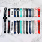 ダブルバックル ツートンカラー シリコンウォッチバンド、Samsung Galaxy Watch4 40mm用、Samsung Galaxy Watch4 44mm用