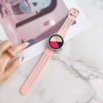 ダブルバックル ツートンカラー シリコンウォッチバンド、Samsung Galaxy Watch4 40mm用、Samsung Galaxy Watch4 44mm用