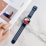 ダブルバックル ツートンカラー シリコンウォッチバンド、Samsung Galaxy Watch4 40mm用、Samsung Galaxy Watch4 44mm用