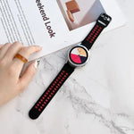 ダブルバックル ツートンカラー シリコンウォッチバンド、Samsung Galaxy Watch4 40mm用、Samsung Galaxy Watch4 44mm用