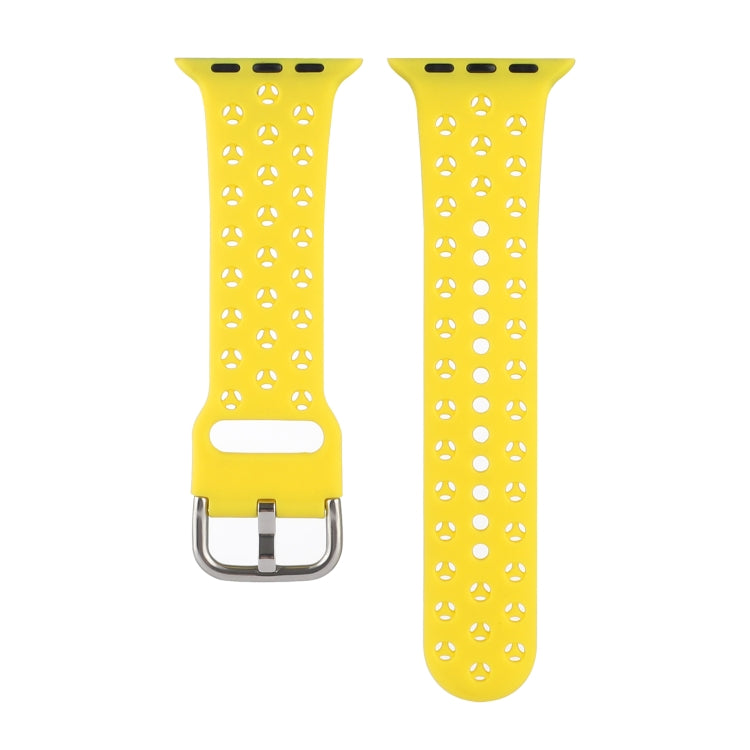Apple Watch シリーズ用ホローアウトシリコンウォッチバンド、7 41mm / 6&SE&5&4 40mm / 3&2&1 38mm、7 45mm / 6&SE&5&4 44mm / 3&2&1 42mm