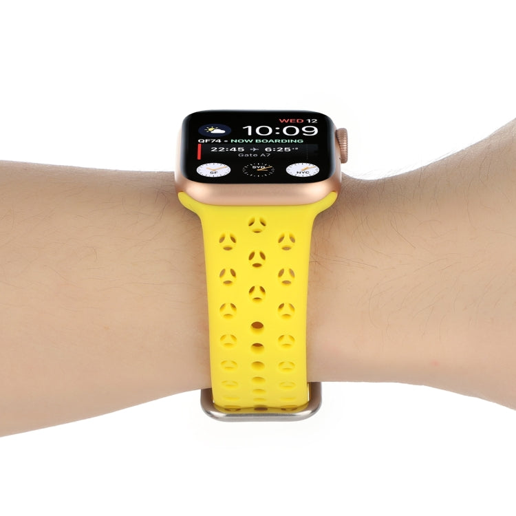 Apple Watch シリーズ用ホローアウトシリコンウォッチバンド、7 41mm / 6&SE&5&4 40mm / 3&2&1 38mm、7 45mm / 6&SE&5&4 44mm / 3&2&1 42mm