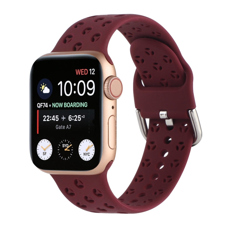 Apple Watch シリーズ用ホローアウトシリコンウォッチバンド、7 41mm / 6&SE&5&4 40mm / 3&2&1 38mm、7 45mm / 6&SE&5&4 44mm / 3&2&1 42mm