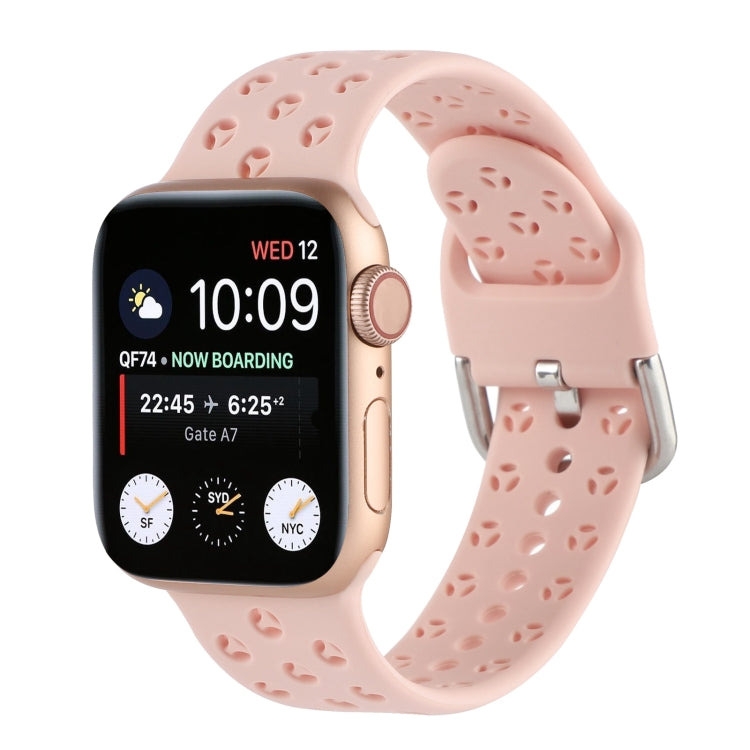 Apple Watch シリーズ用ホローアウトシリコンウォッチバンド、7 41mm / 6&SE&5&4 40mm / 3&2&1 38mm、7 45mm / 6&SE&5&4 44mm / 3&2&1 42mm
