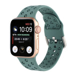 Apple Watch シリーズ用ホローアウトシリコンウォッチバンド、7 41mm / 6&SE&5&4 40mm / 3&2&1 38mm、7 45mm / 6&SE&5&4 44mm / 3&2&1 42mm