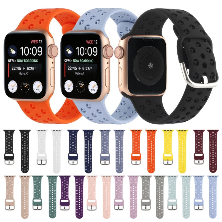 Apple Watch シリーズ用ホローアウトシリコンウォッチバンド、7 41mm / 6&SE&5&4 40mm / 3&2&1 38mm、7 45mm / 6&SE&5&4 44mm / 3&2&1 42mm