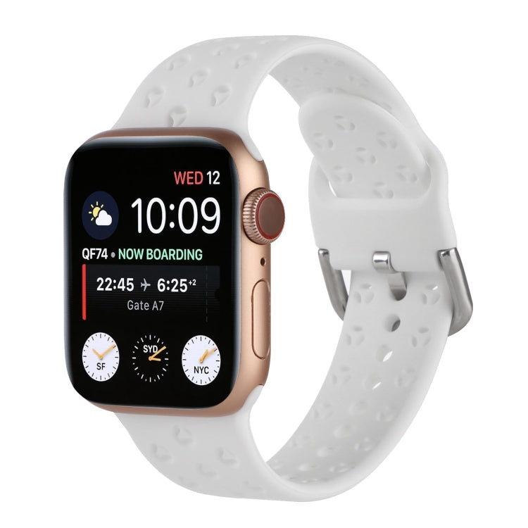 Apple Watch シリーズ用ホローアウトシリコンウォッチバンド、7 41mm / 6&SE&5&4 40mm / 3&2&1 38mm、7 45mm / 6&SE&5&4 44mm / 3&2&1 42mm
