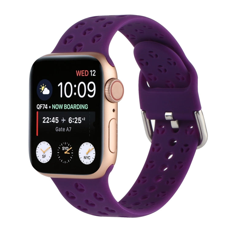 Apple Watch シリーズ用ホローアウトシリコンウォッチバンド、7 41mm / 6&SE&5&4 40mm / 3&2&1 38mm、7 45mm / 6&SE&5&4 44mm / 3&2&1 42mm