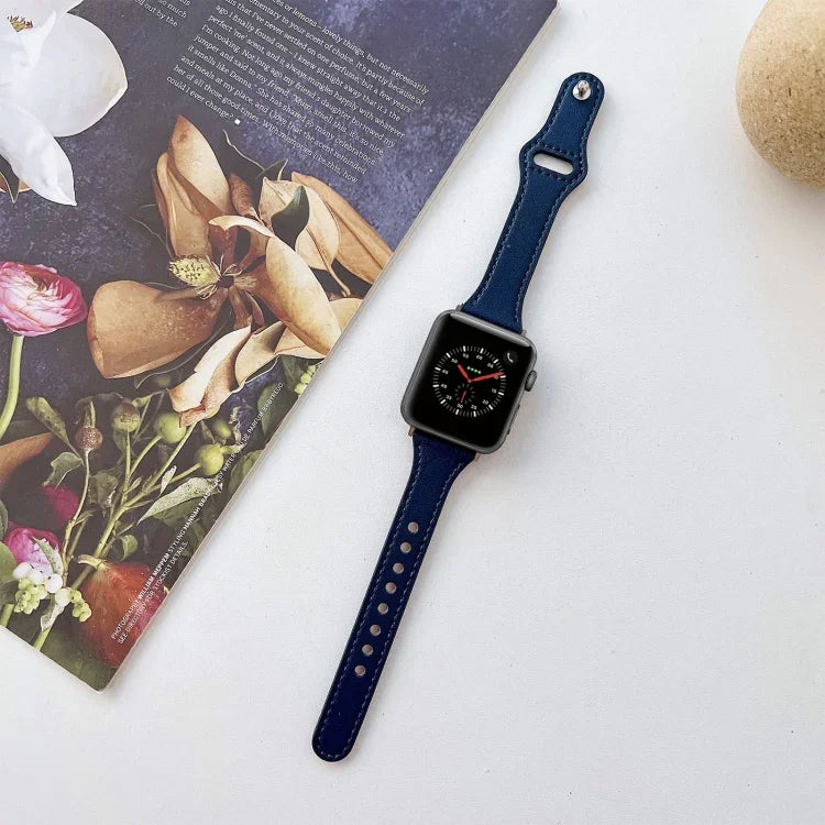 フラットテクスチャーレザーウォッチバンド、Apple Watch シリーズ 7 41mm / 6&SE&5&4 40mm / 3&2&1 38mm、7 45mm / 6&SE&5&4 44mm / 3&2&1 42mm用