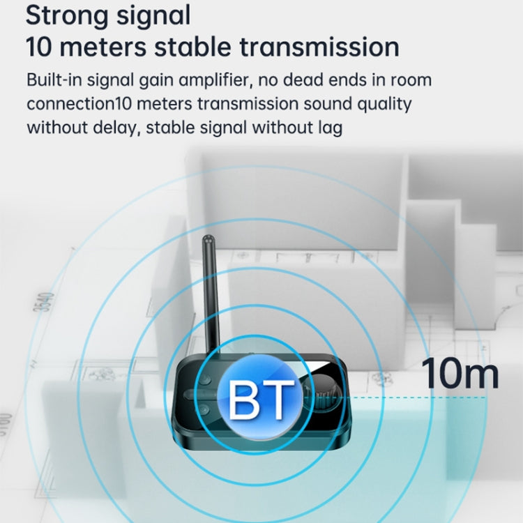C41 3イン1 光ファイバー Bluetooth 5.0 オーディオアダプター レシーバー トランスミッター LCDスクリーン付き、C41