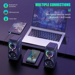 ONIKUMA L6 RGBライティング コンピューターオーディオ Bluetooth機能付き、L6