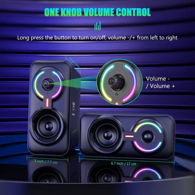 ONIKUMA L6 RGBライティング コンピューターオーディオ Bluetooth機能付き、L6