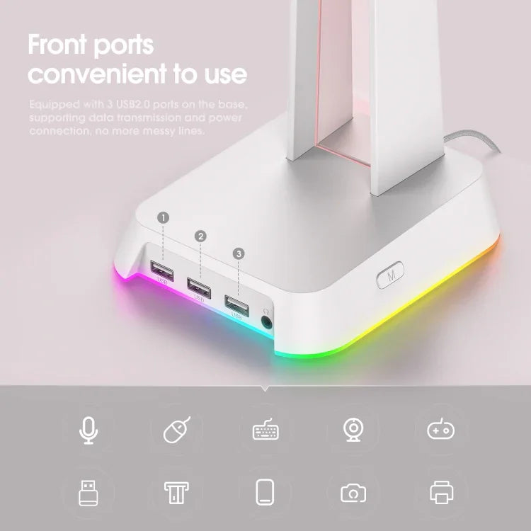 ONIKUMA ST-2 RGB Lighting Headset Holder Stand