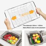 キッチン食器水切りシンク排水バスケット 野菜果物乾燥ホルダー ステンレス調節可能ラック、アーチネットスタイル、フラットボトムスタイル、普通スタイル