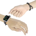 ステンレススチールハートペンダントウォッチバンド、Apple Watch シリーズ 7 41mm / 6&SE&5&4 40mm / 3&2&1 38mm、7 45mm / 6&SE&5&4 44mm / 3&2&1 42mm用