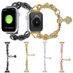ステンレススチールハートペンダントウォッチバンド、Apple Watch シリーズ 7 41mm / 6&SE&5&4 40mm / 3&2&1 38mm、7 45mm / 6&SE&5&4 44mm / 3&2&1 42mm用
