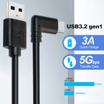 USB 3.2 Gen1 Type-C to USB 3.2 Gen1 Type-C シングルエルボー VRリンクケーブル Oculus Quest 1 / 2用、3m シングルエルボー