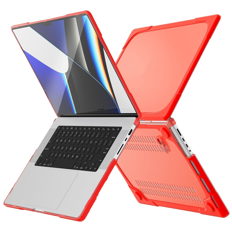 TPU + PC二色耐衝撃ノートパソコン保護ケース、MacBook Pro 16.2インチ A2485 2021用