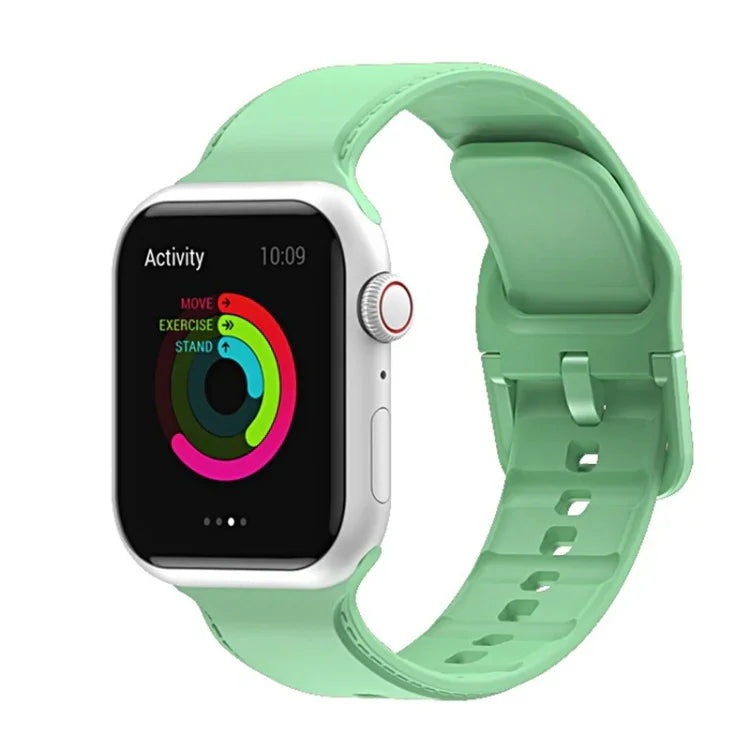 シリコンステッチウォッチバンド、Apple Watch シリーズ 7 41mm / 6&SE&5&4 40mm / 3&2&1 38mm、7 45mm / 6&SE&5&4 44mm / 3&2&1 42mm用