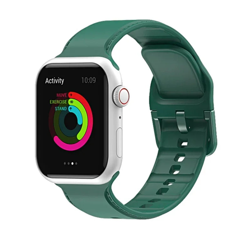 シリコンステッチウォッチバンド、Apple Watch シリーズ 7 41mm / 6&SE&5&4 40mm / 3&2&1 38mm、7 45mm / 6&SE&5&4 44mm / 3&2&1 42mm用