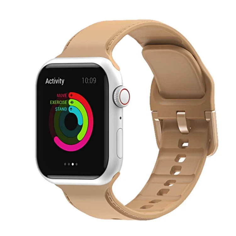 シリコンステッチウォッチバンド、Apple Watch シリーズ 7 41mm / 6&SE&5&4 40mm / 3&2&1 38mm、7 45mm / 6&SE&5&4 44mm / 3&2&1 42mm用