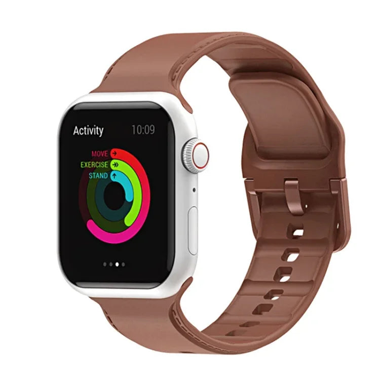シリコンステッチウォッチバンド、Apple Watch シリーズ 7 41mm / 6&SE&5&4 40mm / 3&2&1 38mm、7 45mm / 6&SE&5&4 44mm / 3&2&1 42mm用