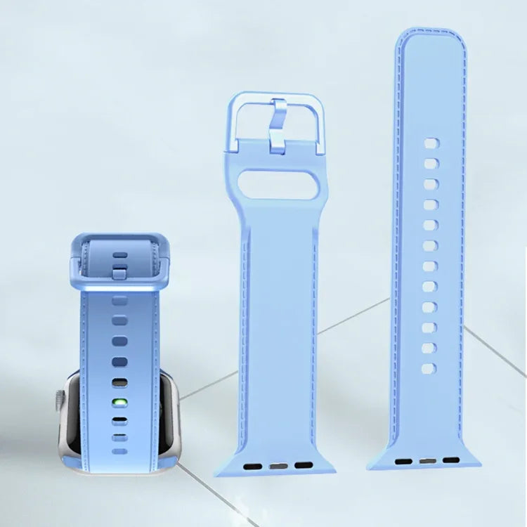 シリコンステッチウォッチバンド、Apple Watch シリーズ 7 41mm / 6&SE&5&4 40mm / 3&2&1 38mm、7 45mm / 6&SE&5&4 44mm / 3&2&1 42mm用