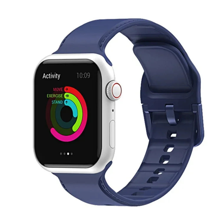 シリコンステッチウォッチバンド、Apple Watch シリーズ 7 41mm / 6&SE&5&4 40mm / 3&2&1 38mm、7 45mm / 6&SE&5&4 44mm / 3&2&1 42mm用