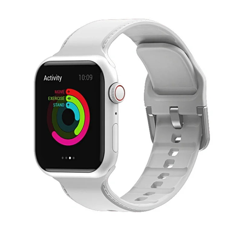 シリコンステッチウォッチバンド、Apple Watch シリーズ 7 41mm / 6&SE&5&4 40mm / 3&2&1 38mm、7 45mm / 6&SE&5&4 44mm / 3&2&1 42mm用