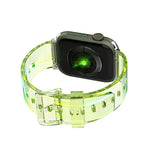 オーロラ透明シリコンウォッチバンド、Apple Watch シリーズ 7 41mm / 6&SE&5&4 40mm / 3&2&1 38mm、7 45mm / 6&SE&5&4 44mm / 3&2&1 42mm用