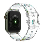オーロラ透明シリコンウォッチバンド、Apple Watch シリーズ 7 41mm / 6&SE&5&4 40mm / 3&2&1 38mm、7 45mm / 6&SE&5&4 44mm / 3&2&1 42mm用