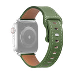 バタフライバックルカウハイドレザーウォッチバンド、Apple Watch シリーズ 7 41mm / 6&SE&5&4 40mm / 3&2&1 38mm、7 45mm / 6&SE&5&4 44mm / 3&2&1 42mm用