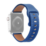 バタフライバックルカウハイドレザーウォッチバンド、Apple Watch シリーズ 7 41mm / 6&SE&5&4 40mm / 3&2&1 38mm、7 45mm / 6&SE&5&4 44mm / 3&2&1 42mm用