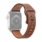 バタフライバックルカウハイドレザーウォッチバンド、Apple Watch シリーズ 7 41mm / 6&SE&5&4 40mm / 3&2&1 38mm、7 45mm / 6&SE&5&4 44mm / 3&2&1 42mm用