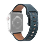 バタフライバックルカウハイドレザーウォッチバンド、Apple Watch シリーズ 7 41mm / 6&SE&5&4 40mm / 3&2&1 38mm、7 45mm / 6&SE&5&4 44mm / 3&2&1 42mm用