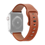 バタフライバックルカウハイドレザーウォッチバンド、Apple Watch シリーズ 7 41mm / 6&SE&5&4 40mm / 3&2&1 38mm、7 45mm / 6&SE&5&4 44mm / 3&2&1 42mm用