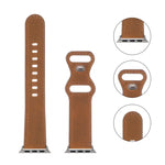 Apple Watchシリーズ用クレイジーホースレザーバタフライバックルウォッチバンド, 7 41mm / 6&SE&5&4 40mm / 3&2&1 38mm, 7 45mm / 6&SE&5&4 44mm / 3&2&1 42mm