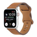 Apple Watchシリーズ用クレイジーホースレザーバタフライバックルウォッチバンド, 7 41mm / 6&SE&5&4 40mm / 3&2&1 38mm, 7 45mm / 6&SE&5&4 44mm / 3&2&1 42mm