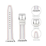 Apple Watchシリーズ用三本ラインレザーワッチバンド, 7 41mm / 6&SE&5&4 40mm / 3&2&1 38mm, 7 45mm / 6&SE&5&4 44mm / 3&2&1 42mm