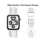 Apple Watchシリーズ用三本ラインレザーワッチバンド, 7 41mm / 6&SE&5&4 40mm / 3&2&1 38mm, 7 45mm / 6&SE&5&4 44mm / 3&2&1 42mm