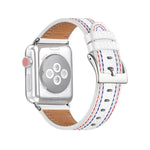 Apple Watchシリーズ用三本ラインレザーワッチバンド, 7 41mm / 6&SE&5&4 40mm / 3&2&1 38mm, 7 45mm / 6&SE&5&4 44mm / 3&2&1 42mm