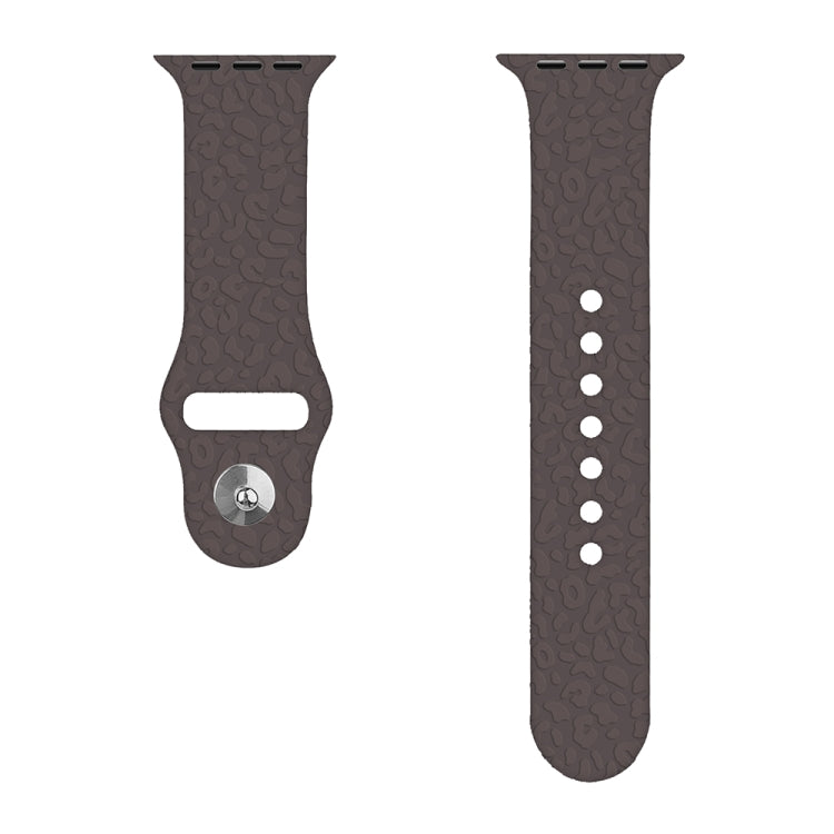 Apple Watchシリーズ用ヒョウ柄エンボスシリコンウォッチバンド, 7 41mm / 6&SE&5&4 40mm / 3&2&1 38mm, 7 45mm / 6&SE&5&4 44mm / 3&2&1 42mm